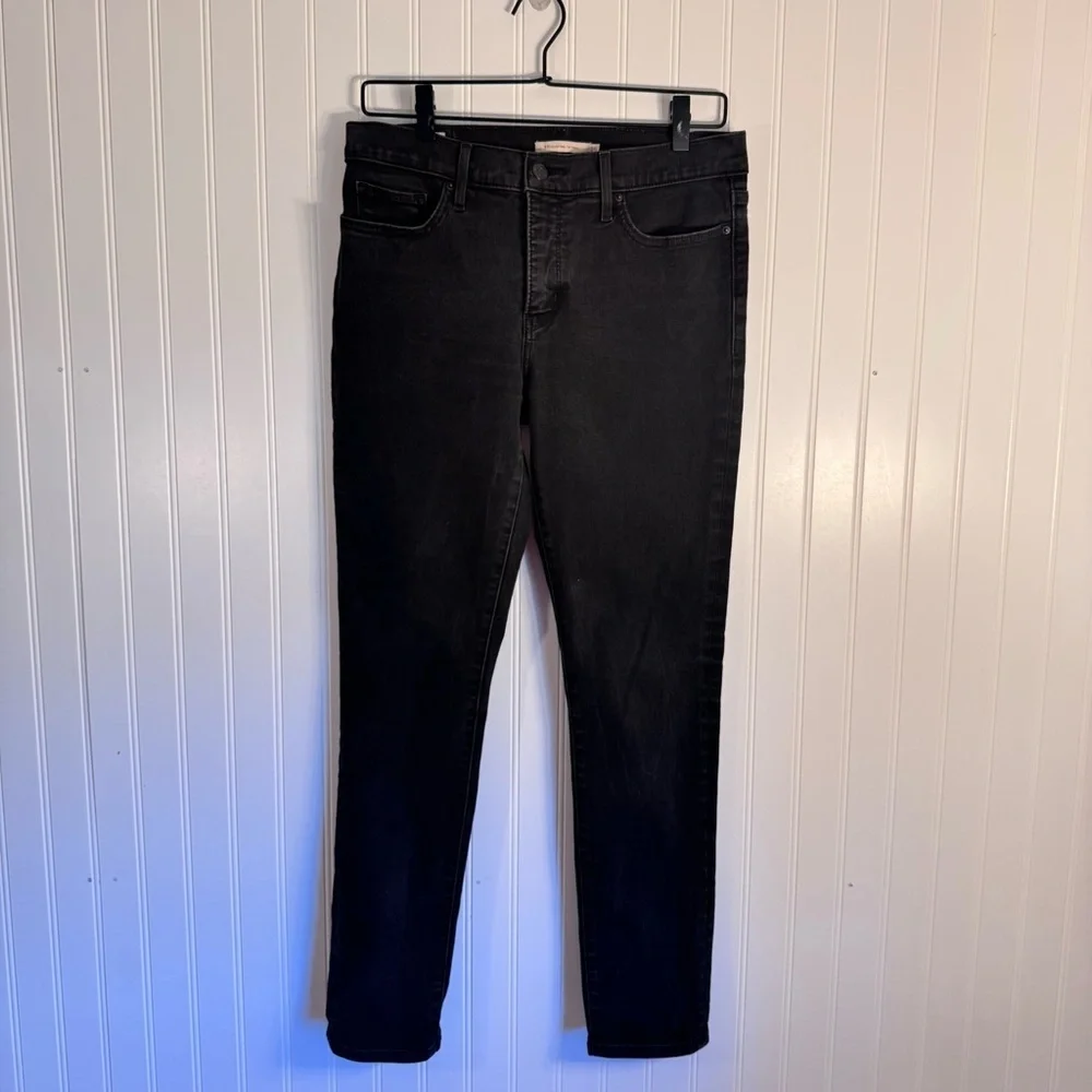Levi’s Premium 311 Shaping Skinny Black Mid-Rise Womens Jeans Size 29 28” Inseam - Picture 3 of 13